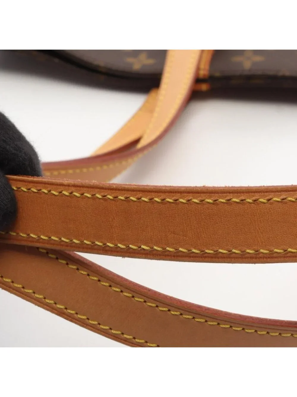 Louis Vuitton Tote Sac Shopping Canvas Leather